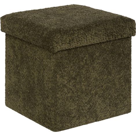 Soana pouf pieghevole khaki 38x38cm - Atmosphera créateur d'intérieur
