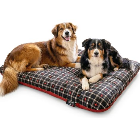 Coussin pour chien géant Chipie 130x80 cm By Moustache  Noir et rouge