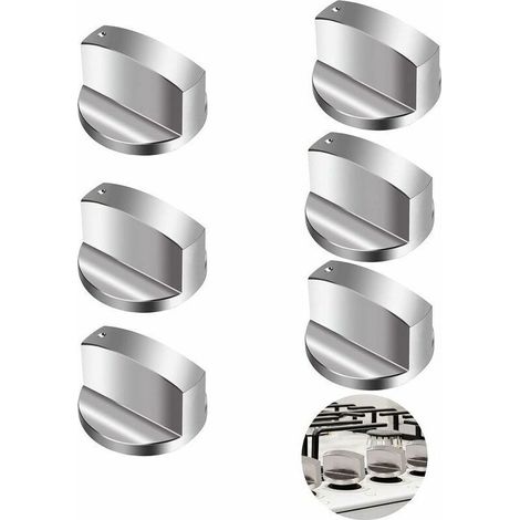 Boutons de Gaz 6mm Boutons de Commande Universels en Métal Bouton Universels Bouton de Poêle Argent Gaz Poêle Boutons pour Four Et Cuisinière à Gaz 6 Pièces,de DEBUNS (1/5)