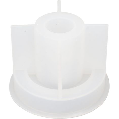 Moule à bougie DIY forme ronde, silicone souple lavable taille moyenne, base blanche pour chandelle (1/5)