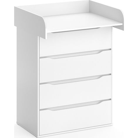 Cómoda cambiador Ruben, Blanco, 83.6 x 117 cm, Vicco