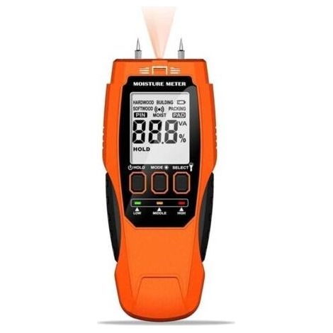 Humidimètre 2 en 1, pour auto-test de moisissure, détecteur de fuite d'eau, capteur d'humidité pour bois de chauffage, détecteur de cloisons sèches (1/4)