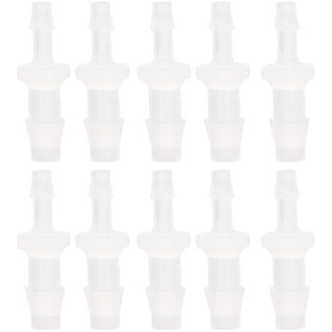 OPPWONG Raccords de Tuyau d'air, Connecteur de Tuyau PP Adaptateur de Pompe à Air d'aquarium 10 Pièces Raccord Réducteur de Tuyau pour Connexion de Tube en Silicone (3.9-6.4 Adaptateur) (1/5)