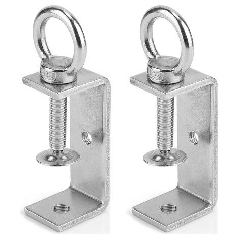 Set mit 2 Edelstahl-C-Klemmen (75 mm) – Spannweite 24 bis 70 mm – Verstellbare Backenöffnung – Klemme für Holzbearbeitung und Schweißen (1/5)