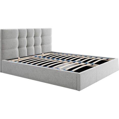 Lit coffre 180 x 200 cm - Tissu - Gris - ELIAVA de Pascal Morabito (1/5)