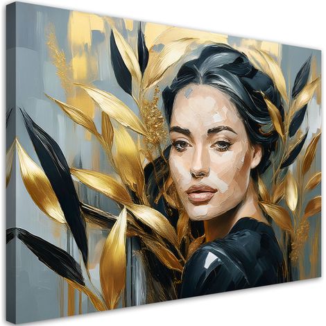 Tableau déco Femme dorée glamour 100x70 (1/5)