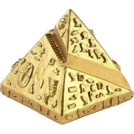Modèle de Pyramide Décorative en Résine Or Délicate pour Décoration de Maison, Contemplation et Prospérité, Ornement Pyramidal Élégant pour Photo Prop (1/5)
