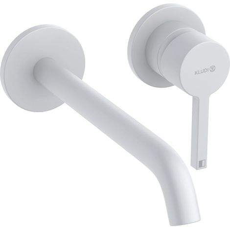 NOVA FONTE Pure WT-Mur-EHM 220 sans garniture de vidange, blanc mat (1/3)