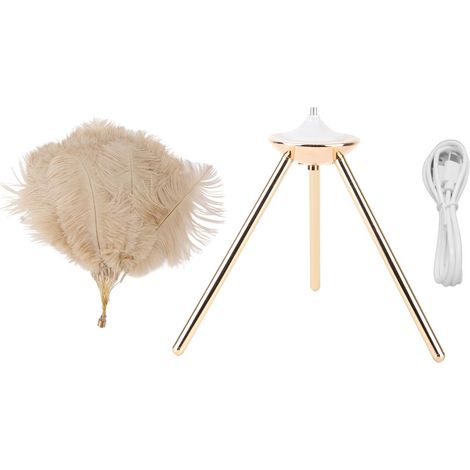 de table en plumes d autruche rechargeable USB lampe de