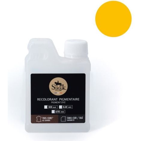 Vernice per pelle/ecopelle (250 ml, 19-GIALLO) - SOFOLK - Cura per sedili e volanti auto, divani, scarpe (1/4)