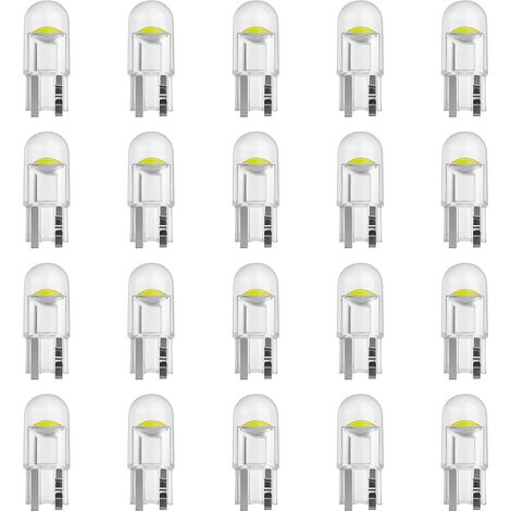 ampoule led w5w t10 20 pièces pour éclairage intérieur voiture plafonnier porte tableau de bord coffre