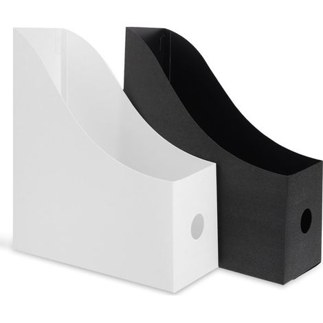 Set di 2 scatole per riporre documenti d'ufficio, raccoglitori, libri e altri materiali. (1/5)