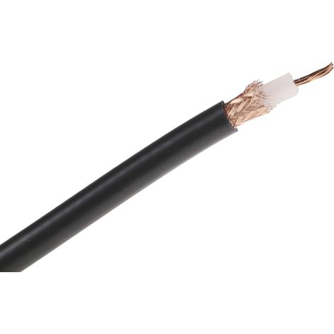 Câble coaxial RG58 RS PRO, Blanc, 500m ( Prix pour Bobine de 500 Mètres )