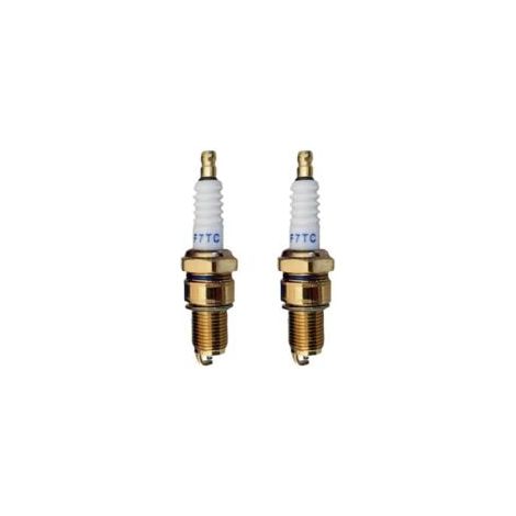 Bougie D'allumage,Bougies D'allumage en Métal,Bougie D'allumage à Électrode,Bougie D'allumage en Métal à Électrode,Bougie Moteur,Bougie Tondeuse a Gazon,F7TC Bougie D'allumage 2 Pièces (1/4)