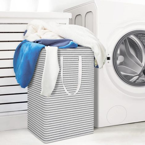 Cesto para ropa sucia, impermeable, independiente, con asas fáciles de transportar, ideal para lavandería, dormitorio, baño o residencia universitaria para adultos, 2 x 75 l (1/5)