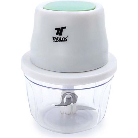 Tritatutto Thulos Mini USB, capacità 350 ml. Lama in acciaio inossidabile.