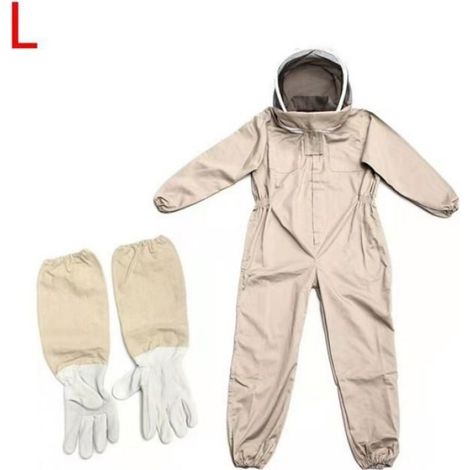 Costume d'apiculteur hautement protecteur, combinaison à capuche avec gants, équipement professionnel d'apiculture - L (1/4)
