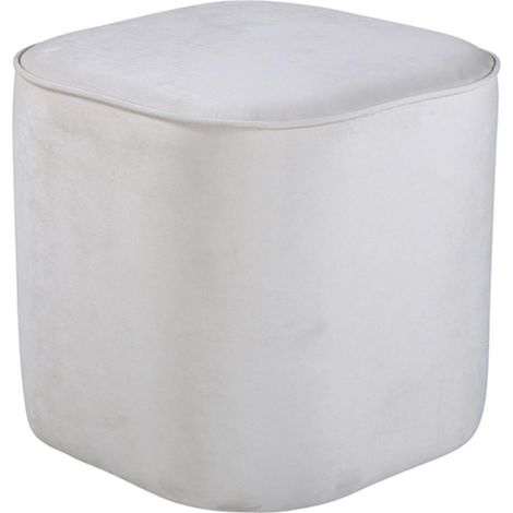 Pouf en Velours "Piff" 44cm Beige