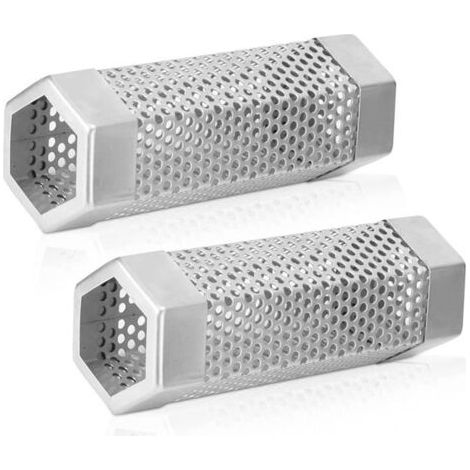 Rauchrohr – Edelstahl – 2-teilig – Kompatibel mit allen Grills – Sechseckiges Design – Edelstahl 304 (1/5)