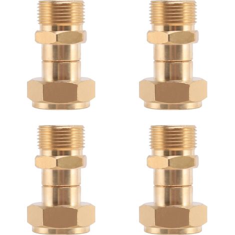 4 juntas giratorias para hidrolimpiadora, racor sin conexión de manguera, racor métrico antitorsión M22 de 14 mm, 3000 psi