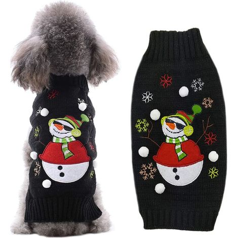 Pull de Noël pour chien Pulls pour animaux de compagnie pour petits chiens de taille moyenne et grands chats, M (1/5)