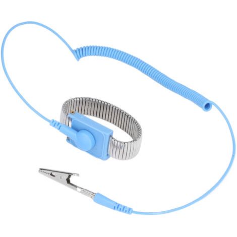 DEESSE SHOP-Outil de Poignet Antistatique Poignée RéGlable de 6 Pieds Pratique pour Porter des Accessoires de Bracelet ESD (Bracelet Métal Couleur) (1/5)