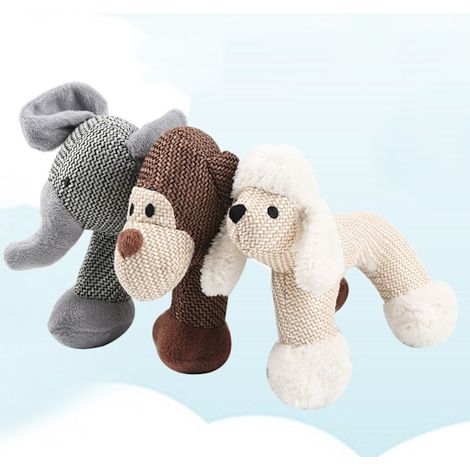 Lot de 3 jouets résistants et indéchirables pour animaux de compagnie - Éléphants sonores pour singes (1/5)