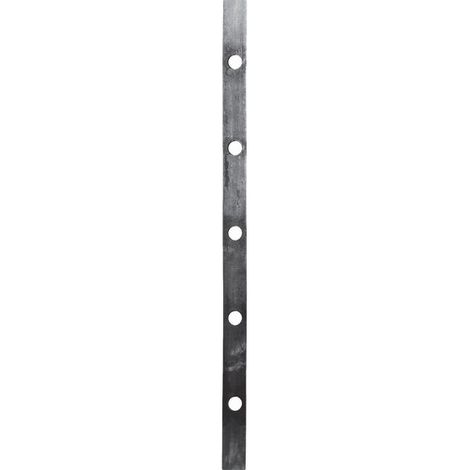 Deco Fer Forge – Barre plate trouée en acier 1500mm – 11 trous ronds de 15mm – Épaisseur 30x8mm – Pour ferronnerie et balustrades
