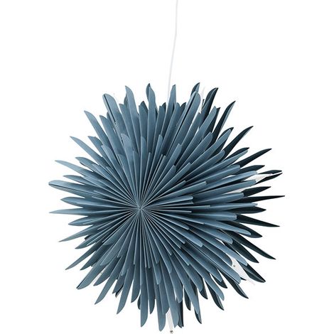 Sälen Weihnachtsstern mit Licht Papier Ø46 cm Pendelleuchte blau.