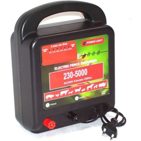 Weidezaungerät 5000 Elektrozaungerät 06057 Weidegerät Elektro Weidezaun 230V LED