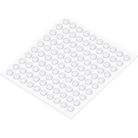100 - Tampon De Porte - Butée En Caoutchouc - Adhésif Transparent Anti-Choc Et Anti-Bruit Pour Meubles Armoires Tiroirs 8x3mm (1/5)