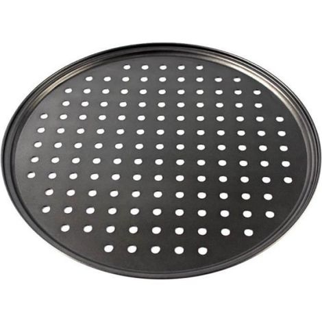 Plateau de cuisson de plaque de pizza laminée à froid avec des trous de plaques à pizza antiadhésives (1/3)