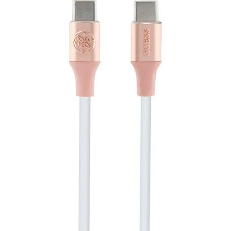 Cable USB-C Guess gucclalrgdp - USB-C de 1,5 m con carga rápida, color rosa y logotipo en relieve. (1/2)