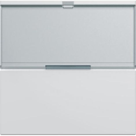 Enjoliveur interrupteur avec porte-étiquette 2 modules Hager Gallery Finition: Blanc