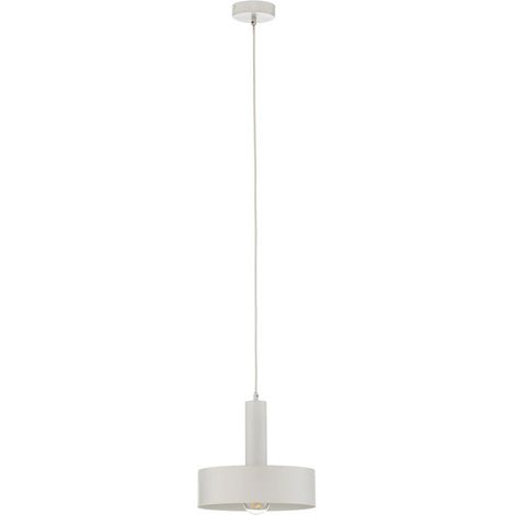 [GEBRAUCHT] B-Ware Hängeleuchte Vitrum Pendelleuchte Lampe rund weiß Zylinder Stahl  Ø 27 cm (1/2)