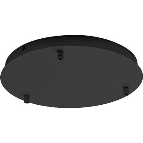Base tonda tre luci cleofe alice bt 3 nero opaco