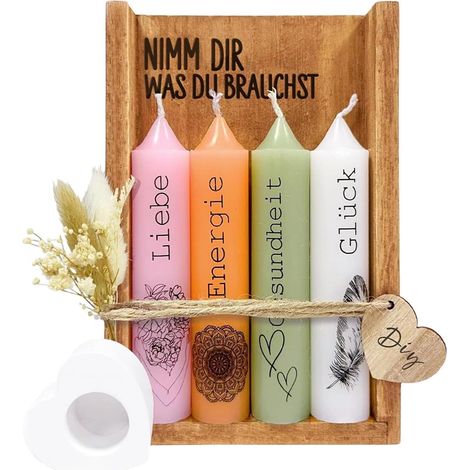 Velas relajantes sin cera para el hogar, con caja de almacenamiento. (1/5)