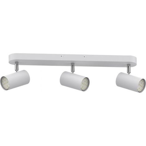 Bandeau de salle de bains avec 3 spots finition blanche de INTERLUSA modèle LUCAS (1/3)