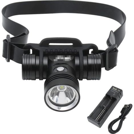 Rechargeable Submersible Headlamp IPX8 Waterproof Super Bright 1000 Lumens 3 Lighting Modes 60m Underwater Swimming Headlamp with Charger