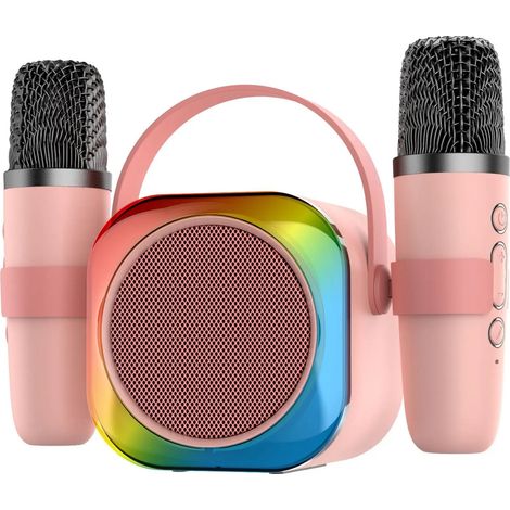 Enceinte Bluetooth T06 (rose) avec enregistrement et stockage, microphone sans fil (1/5)