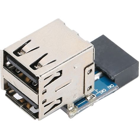 Adaptateur USB 2.0 9 broches vers double port pour clavier et souris (1/4)