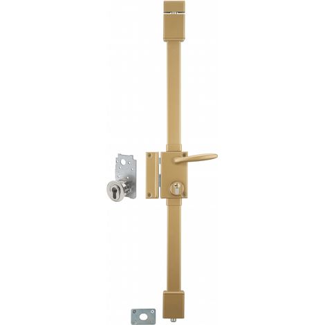 THIRARD - Serrure en applique Targa A2P à fouillot, gauche, 3 pts, Transit2 30x70mm, 50mm max, axe 45mm, or, 4 clés - THIRARD