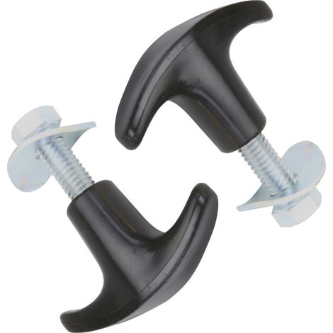 2x vis de mancheron serrage manuel rapide tête plastique acier blocage brancard tondeuse tracteur (1/2)