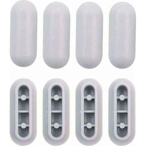 4 Pièces Tampon Universel pour Siège de Toilette Universel Chocs Kit de Tampon Abattant WC Plastique Toilette Pare-chocs Remplacement,de (1/4)