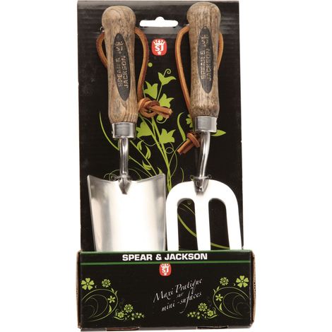 Set de 2 mini outils à fleurs en inox manche en bois  Spear And Jackson (1/5)