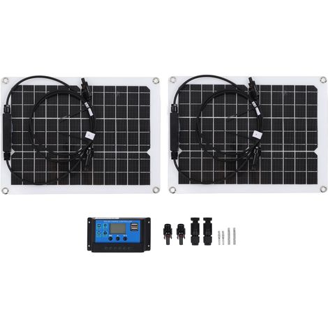 Kit panneau solaire flexible 30W avec régulateur 50A, sans stockage d'énergie, pour camping-car, bateau ou van. (1/5)