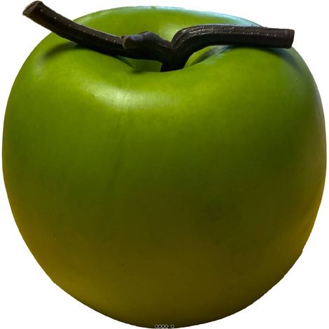 Pomme fruit factice en plastique diamètre 8 cm H 8 cm Vert (1/3)