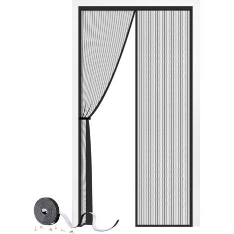 Magnetic mosquito net 90 x 210 cm, robust mosquito net with powerful magnets, durable mesh curtains preventing insects from entering. (1/5)