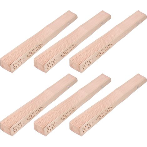 12 éventails en bois de style chinois, creux et pliables, parfaits comme cadeau de mariage, souvenir d'invités ou pour des créations de décoration à faire soi-même. (1/5)