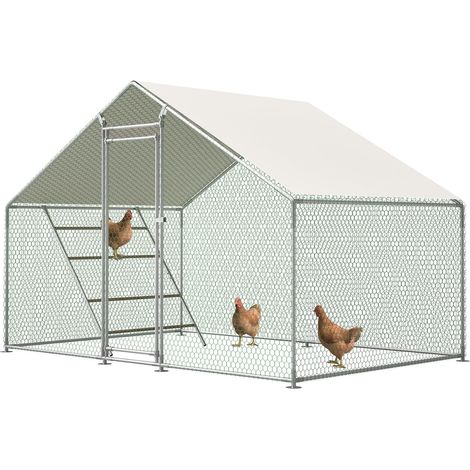 Enclos en métal de 6 m² - 3 x 2 x 2 m - Grand enclos pour Poules (1/5)